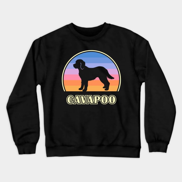 Cavapoo Vintage Sunset Dog Crewneck Sweatshirt by millersye